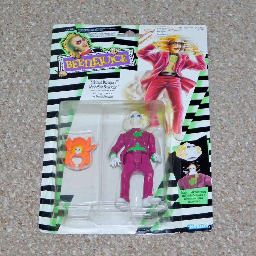 1989 Kenner Beetlejuice 5" Spinhead Beetlejuice Figure MOC Brand New Canadian